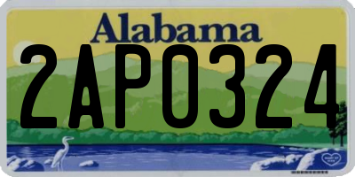 AL license plate 2AP0324