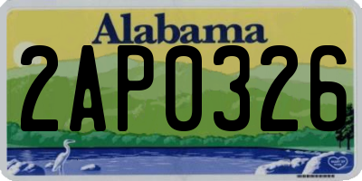AL license plate 2AP0326