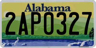 AL license plate 2AP0327