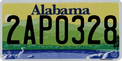 AL license plate 2AP0328
