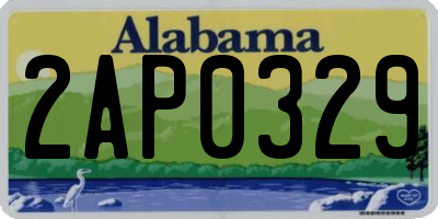 AL license plate 2AP0329