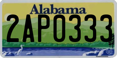 AL license plate 2AP0333