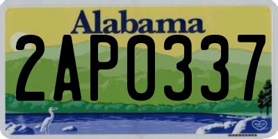 AL license plate 2AP0337