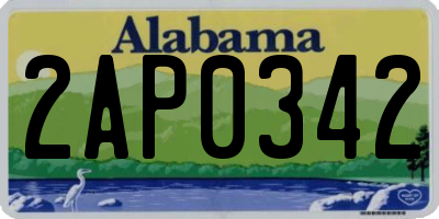 AL license plate 2AP0342