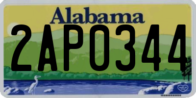 AL license plate 2AP0344