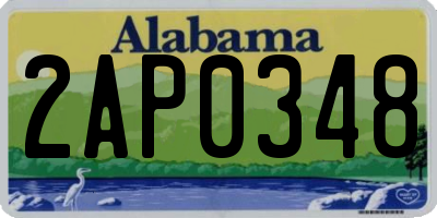 AL license plate 2AP0348