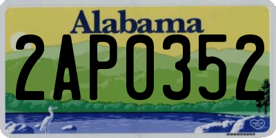 AL license plate 2AP0352