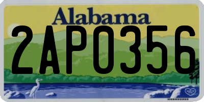 AL license plate 2AP0356