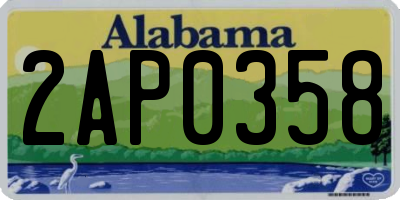 AL license plate 2AP0358