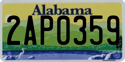 AL license plate 2AP0359