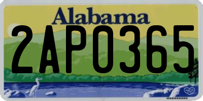 AL license plate 2AP0365