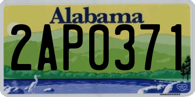 AL license plate 2AP0371