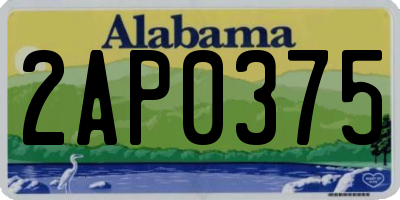 AL license plate 2AP0375