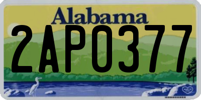 AL license plate 2AP0377