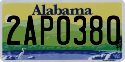 AL license plate 2AP0380