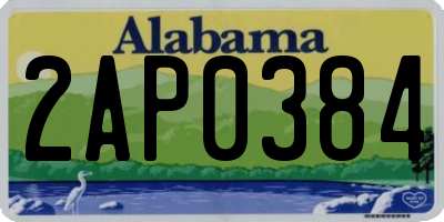 AL license plate 2AP0384