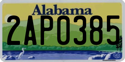 AL license plate 2AP0385