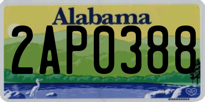 AL license plate 2AP0388