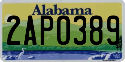 AL license plate 2AP0389