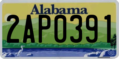 AL license plate 2AP0391