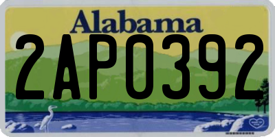 AL license plate 2AP0392