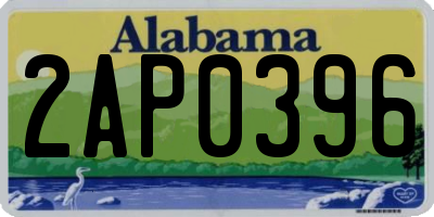 AL license plate 2AP0396
