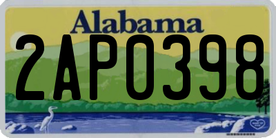 AL license plate 2AP0398