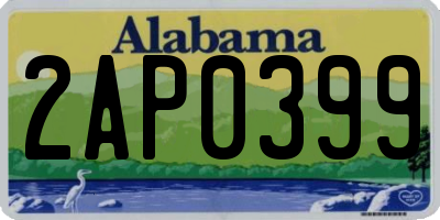 AL license plate 2AP0399