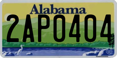 AL license plate 2AP0404