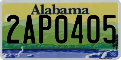 AL license plate 2AP0405