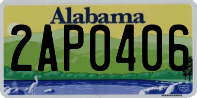 AL license plate 2AP0406