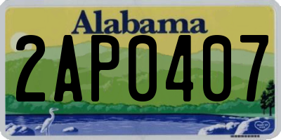 AL license plate 2AP0407
