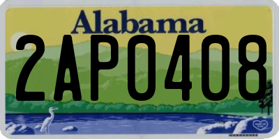 AL license plate 2AP0408
