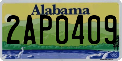 AL license plate 2AP0409