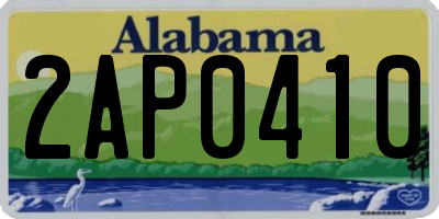 AL license plate 2AP0410