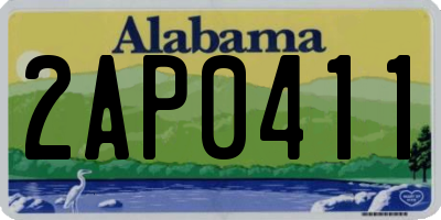 AL license plate 2AP0411