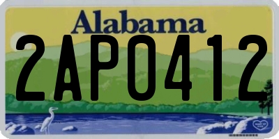 AL license plate 2AP0412