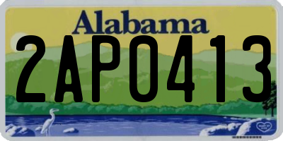AL license plate 2AP0413