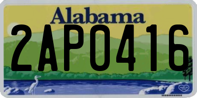 AL license plate 2AP0416