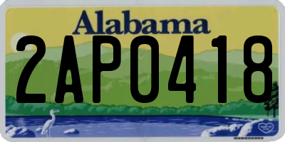 AL license plate 2AP0418