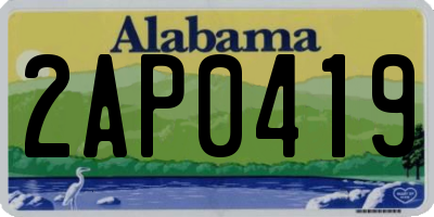 AL license plate 2AP0419