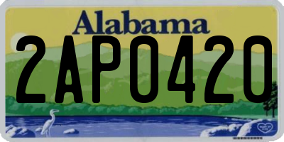 AL license plate 2AP0420
