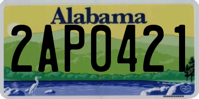 AL license plate 2AP0421