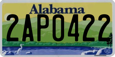 AL license plate 2AP0422