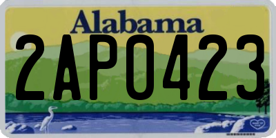 AL license plate 2AP0423