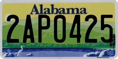 AL license plate 2AP0425