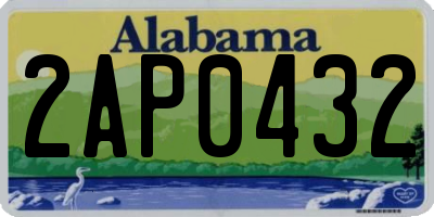 AL license plate 2AP0432