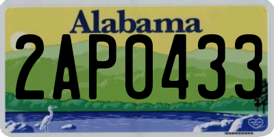 AL license plate 2AP0433