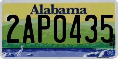 AL license plate 2AP0435