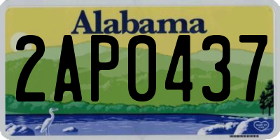 AL license plate 2AP0437